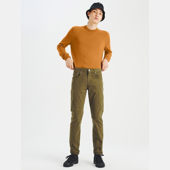 Aigle The Traditional 5-pocket Pants Men Olive ZA-70682